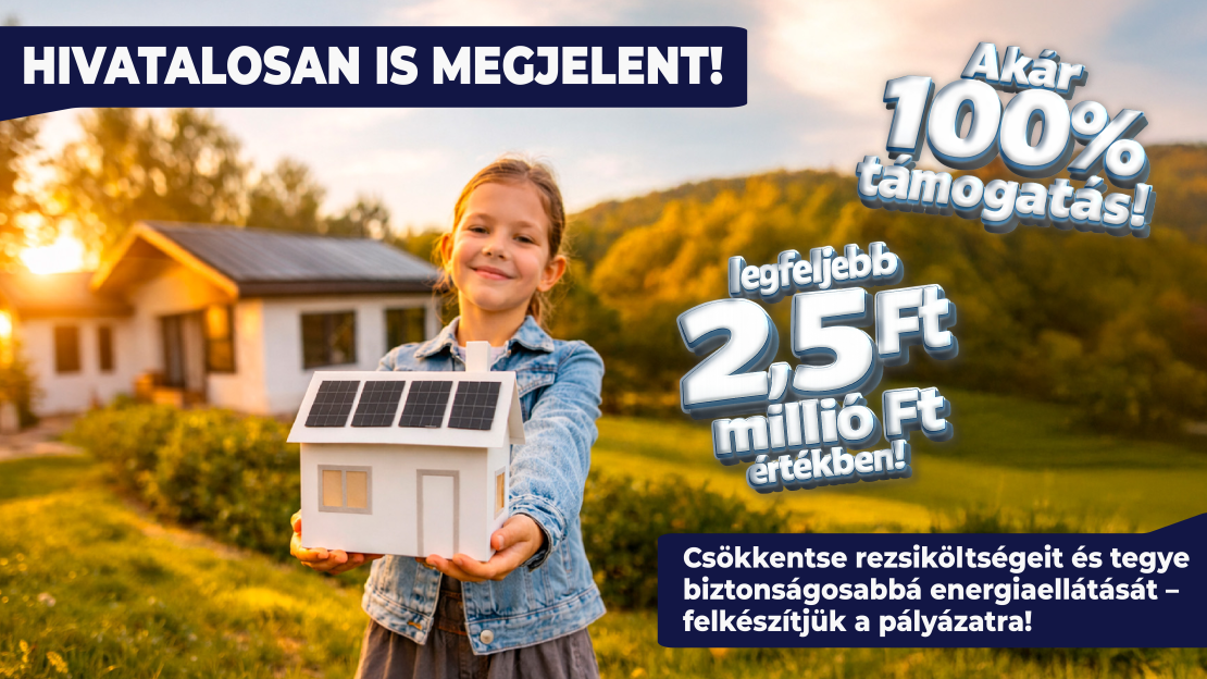 Hivatalosan is megjelent a Lakossági Pályázat hírekhez